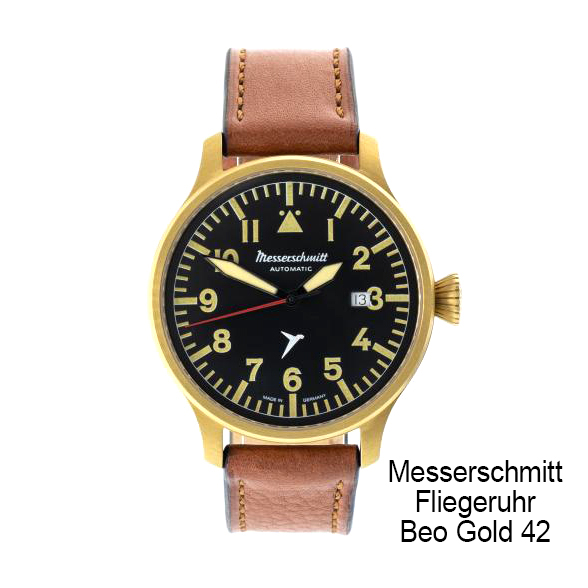 Messerschmitt Fliegeruhr Beo Gold 42